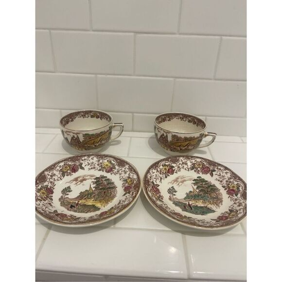 Barker Bros OLDE ENGLAND CUP & SAUCER Set (2) - Picture 2 of 13